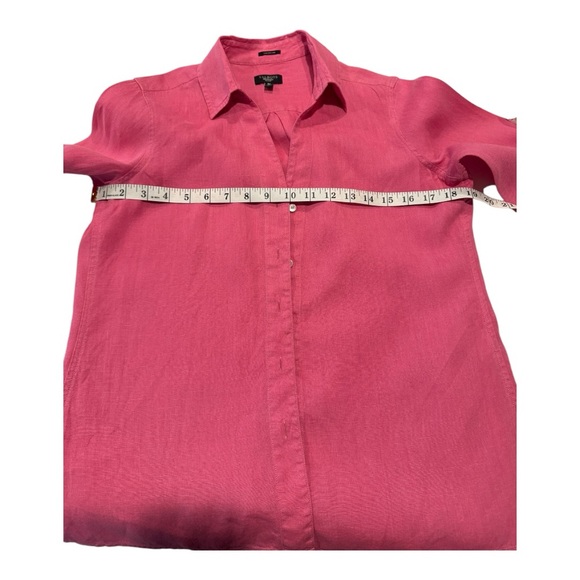 Talbots Pure Irish Linen Button-Up Shirt – Pink – Size 6P C021 - Picture 7 of 8